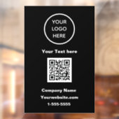 ビジネスロゴQRコードブラックプロモモダンーション ウィンドウサイン (シート2)