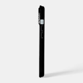 ビジネスロゴQRコードブランディングブラックiPhoneケース iPhone 15ケース (左側面)