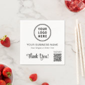 ビジネスロゴQRコードプロモーション スタンダードカクテルナプキン (インサイチュ)