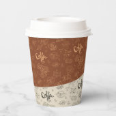 ビジネスロゴQRコードモダンプロフェッショナルコーヒー 紙コップ (裏面)