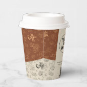 ビジネスロゴQRコードモダンプロフェッショナルコーヒー 紙コップ (右)