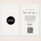 ビジネスロゴQRコードラベルつるラベル (正面&裏面)