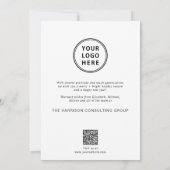 ビジネスロゴQRコードリース企業のクリスマス シーズンカード (裏面)