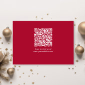 ビジネスロゴQRコードレッドクリスマス シーズンカード