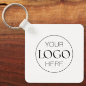 ビジネスロゴQRコード会社シンプルシック キーホルダー (正面)