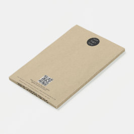 ビジネスロゴQRコード促進クラフト素朴 ポストイット