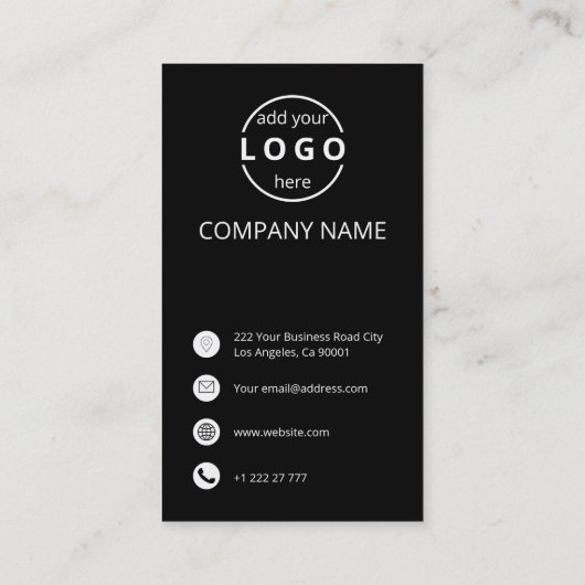 ビジネスロゴQRコード名刺 名刺 (裏面)