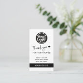 ビジネスロゴQRコード小売りのお買い上げありがとうございます 割引カード (スタンド正面)