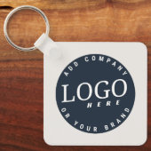 ビジネスロゴQRコード従業員スワッグ キーホルダー (正面)