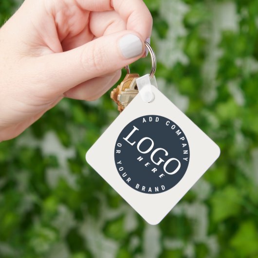 ビジネスロゴQRコード従業員スワッグ キーホルダー (手)