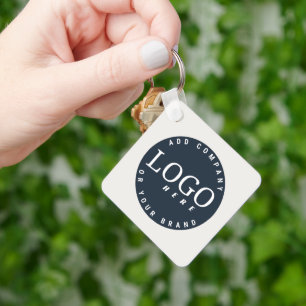 ビジネスロゴQRコード従業員モダン キーホルダー