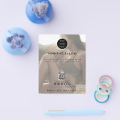 ビジネスロゴQRコード美しいスプレー日焼け写真 チラシ (シングル)