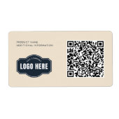 ビジネスロゴQRコード製品ID ラベル (正面)