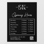 ビジネスロゴQrコード開封時間時間 ウィンドウサイン (シート)