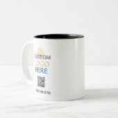 ビジネスロゴQRコード電話 ツートーンマグカップ (正面左)