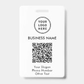 ビジネスロゴQRコード バッジ (裏面)