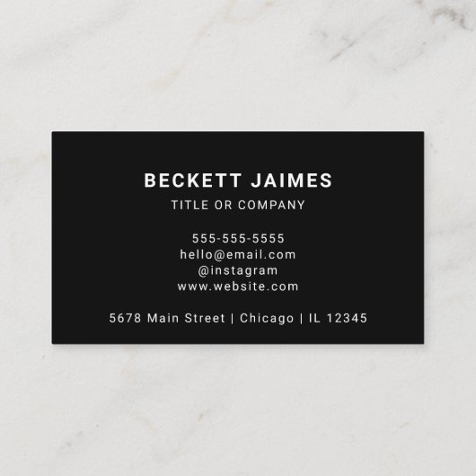 ビジネスロゴQRコード 名刺 (裏面)