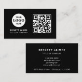 ビジネスロゴQRコード 名刺 (正面/裏面)