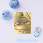 ビジネスロゴqrコードinstagram金ゴールド黄金 チラシ (シングル)