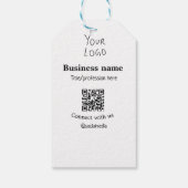 ビジネスロゴQRソーシャルメディア名で接続 ギフトタグ (裏面)