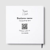 ビジネスロゴQRソーシャルメディア名で接続 ゲストブック (裏面)