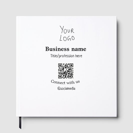 ビジネスロゴQRソーシャルメディア名で接続 ゲストブック (正面)