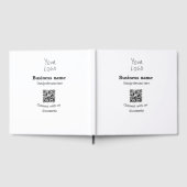 ビジネスロゴQRソーシャルメディア名で接続 ゲストブック (全面)