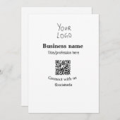 ビジネスロゴQRソーシャルメディア名で接続 シーズンカード (正面/裏面)