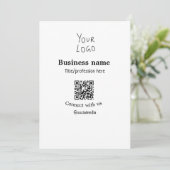 ビジネスロゴQRソーシャルメディア名で接続 シーズンカード (スタンド正面)