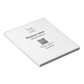 ビジネスロゴQRソーシャルメディア名で接続 ノートパッド (アングル)