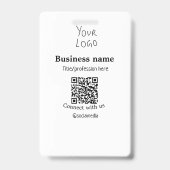 ビジネスロゴQRソーシャルメディア名で接続 バッジ (裏面)