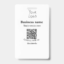 ビジネスロゴQRソーシャルメディア名で接続 バッジ