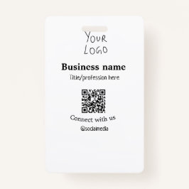 ビジネスロゴQRソーシャルメディア名で接続 バッジ