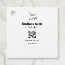 ビジネスロゴQRソーシャルメディア名で接続 フェイバータグ