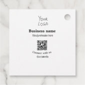 ビジネスロゴQRソーシャルメディア名で接続 フェイバータグ (裏面)