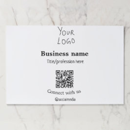 ビジネスロゴQRソーシャルメディア名で接続 ペーパーパッド