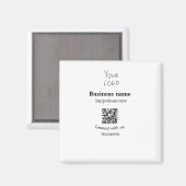 ビジネスロゴQRソーシャルメディア名で接続 マグネット (正面/裏面)