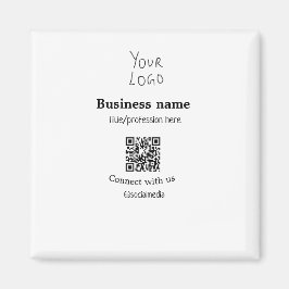 ビジネスロゴQRソーシャルメディア名で接続 マグネット