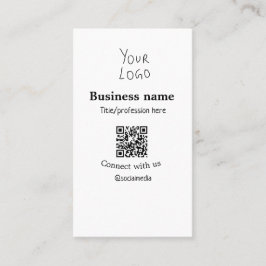ビジネスロゴQRソーシャルメディア名で接続 名刺