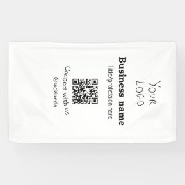 ビジネスロゴQRソーシャルメディア名で接続 横断幕