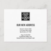 ビジネスロゴSan Serifを使用した新しいアドレス変更 案内ポストカード (正面)