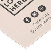 ビジネスロゴSNSソフトピンクイベントディスプレイ ミディアムテーブルランナー (コーナー)