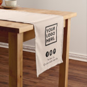 ビジネスロゴSNSソフトピンクイベントディスプレイ ミディアムテーブルランナー (インサイチュ)