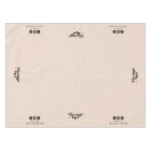 ビジネスロゴSNSソフトピンクディスプレイ テーブルクロス (正面(横))