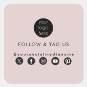 ビジネスロゴSNSパッケージラベル スクエアシール (正面)