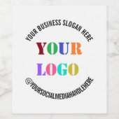 ビジネスロゴSNSワインラベルの例 ワインラベル (シングルラベル)