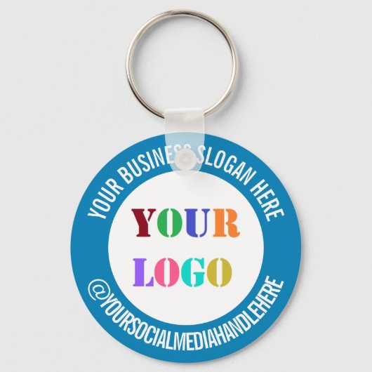 ビジネスロゴSocial Media Keychainの例 キーホルダー (正面)
