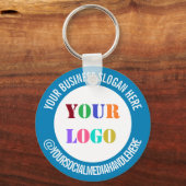 ビジネスロゴSocial Media Keychainの例 キーホルダー (正面)