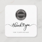 ビジネスロゴWebサイトお客様ありがとうございます挿入 スクエア名刺 (正面)