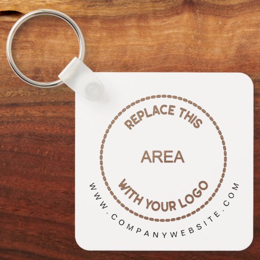 ビジネスロゴWebサイトのアドレスタイポグラフィ キーホルダー (正面)